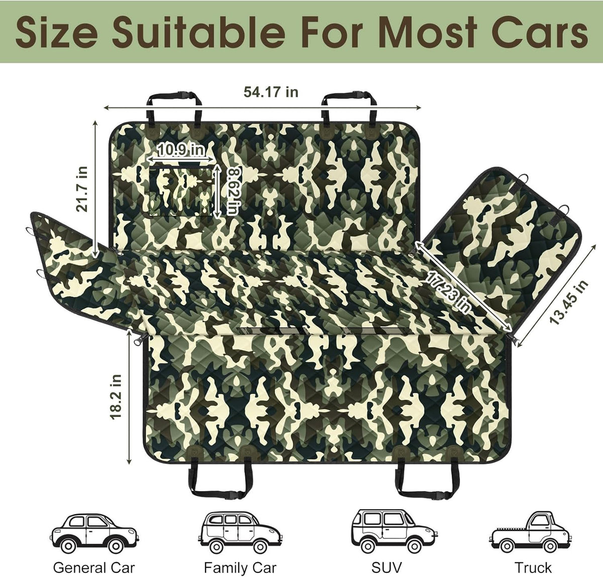 Dog Car Seat Cover, Durable Waterproof Scratch Proof Nonslip Dog Hammock, Pet Back Seat Covers with