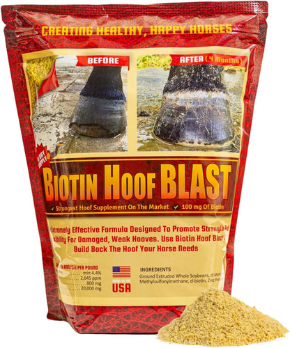 Horse Guard Hoof Supplements for Horses - 38 Servings - Biotin Hoof Blast 4.8lb Bag with 100mg