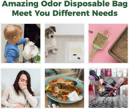 Biodegradable Dog Poop Bags Rolls 360 Count Scented, Leak Proof and Extra Thick Waste Bag Refill