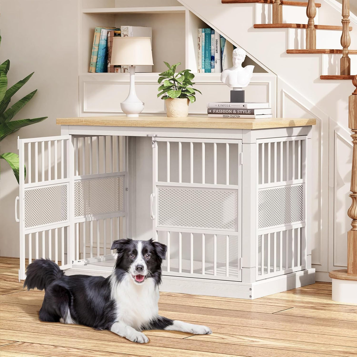 VOPEAK Dog Crate Furniture, Chew Resistant Dog Crate for Dogs, Heavy Duty Dog Crates Dog Kennel