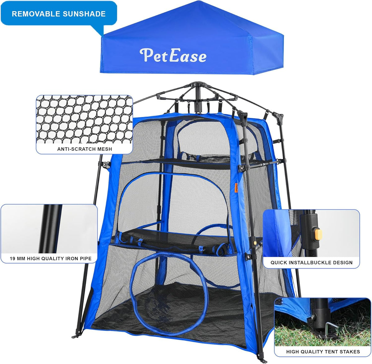 Cat Tower Tent,Outdoor Patio Cat Enclosures with Breathable Mesh,Indoor Playpen Portable Exercise