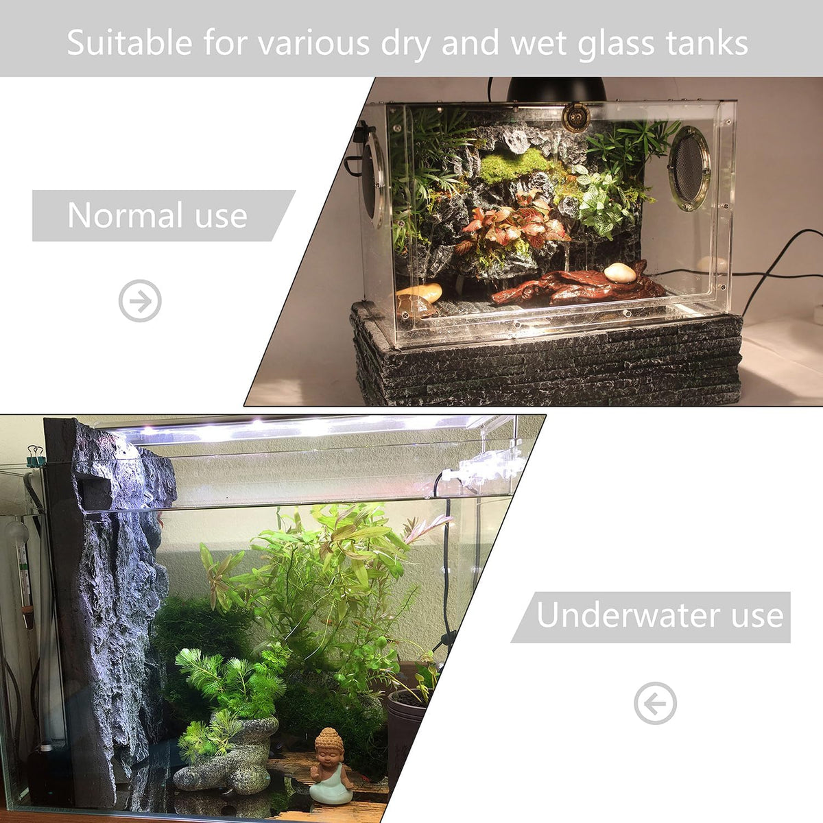 4pcs Rock Terrarium Background,3D Reptile Tank Background Board,Amphibian Stereo Backdrop