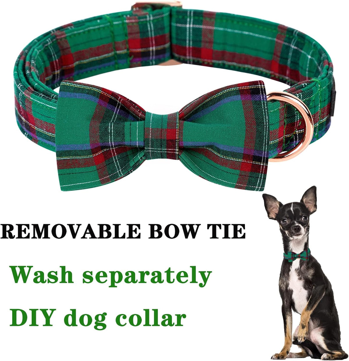 Unique style paws Dog Collar with Bow Tie Christmas Dog Collar for Small Medium Large Dogs with