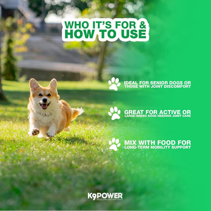 K9 Power Joint Strong Supplement 1 lb - Dog Joint Health & Mobility Support with Glucosamine