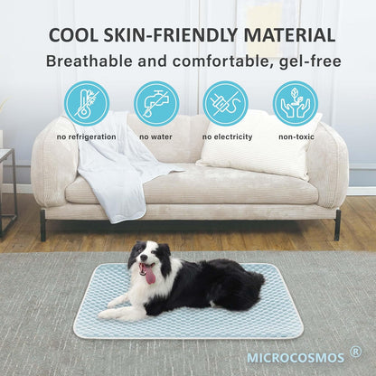 MICROCOSMOS Dog Sleeping Pad & Pet Cooling Mat- Breathable Bubble Surface, EZ Clean. Keep Cooling