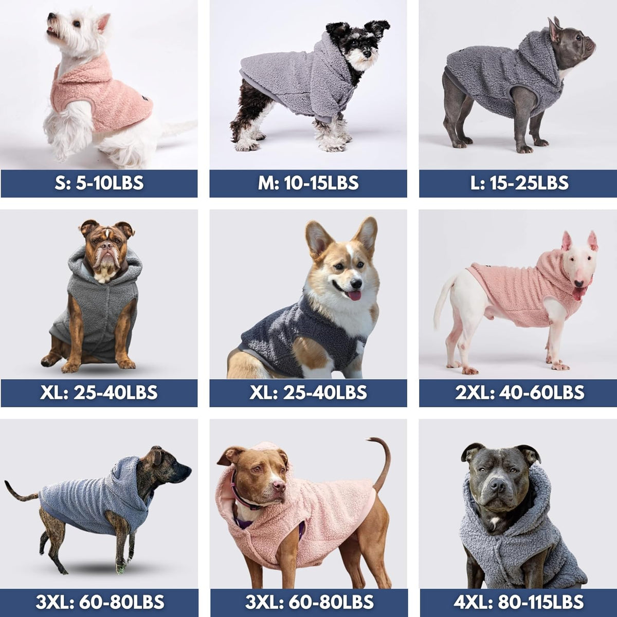 Spark Paws Teddy Dog Sweater, Sherpa Jacket Vest with Warm Fleece Lining, Winter Coat Suitable for