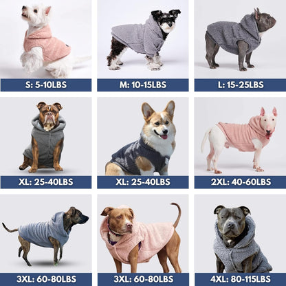 Spark Paws Teddy Dog Sweater, Sherpa Jacket Vest with Warm Fleece Lining, Winter Coat Suitable for