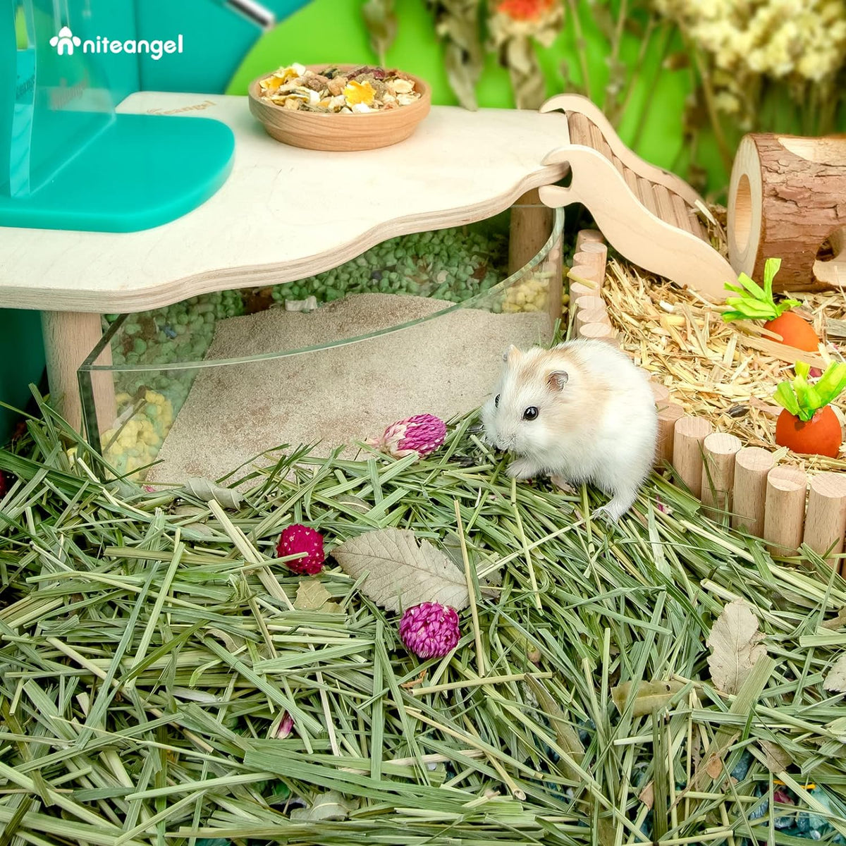Niteangel Natural & Soft Hamster Bedding Mate Small Animal Habitat Decor for Syrian Dwarf Hamsters