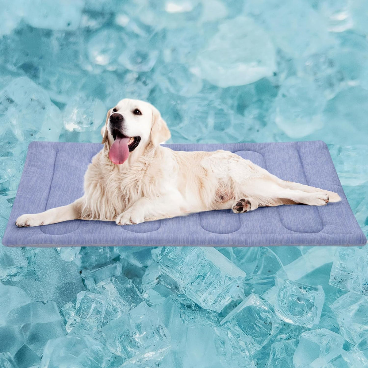 Cooling Mat for Large Dogs - Double-Sided Waterproof & Cool, Q-MAX>0.47, Portable Dog Cooling Mat