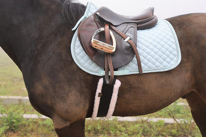 T TEKE Daily English Girths for Horses: Padded with Fleece, Double-Sided Heavy-Duty Elastic and