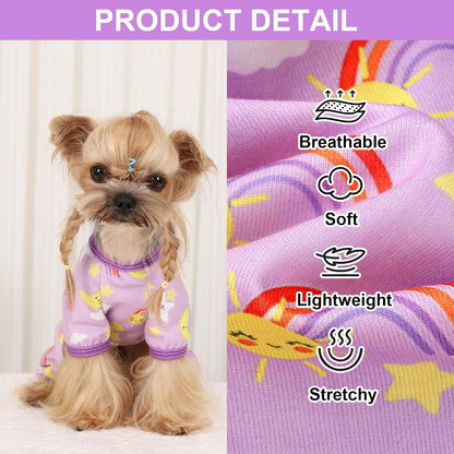 Dog Pajamas Pjs Spring Summer Dog Clothes for Small Dogs Girl - Boy - Small Size Dogs, Soft