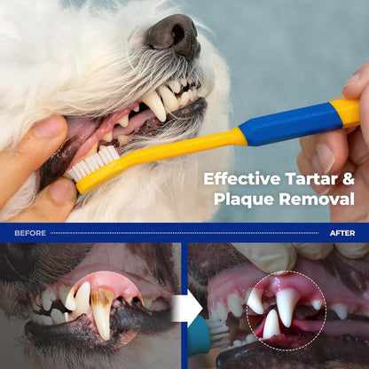 PETHROOM] Pet Toothbrush | Dogs and Cats Teeth Brushing Cleaning Tooth Care | Soft Bristle Cleaning