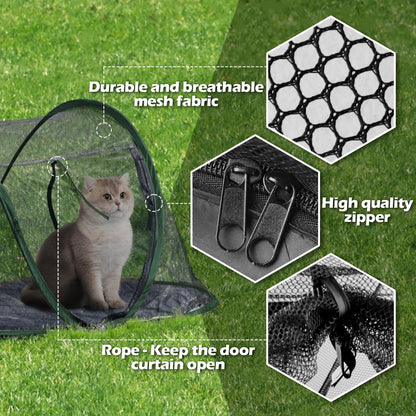 Cat Tent Outdoor, Pet Enclosure Tent Suitable for Cats and Small Animals, Indoor Playpen Portable