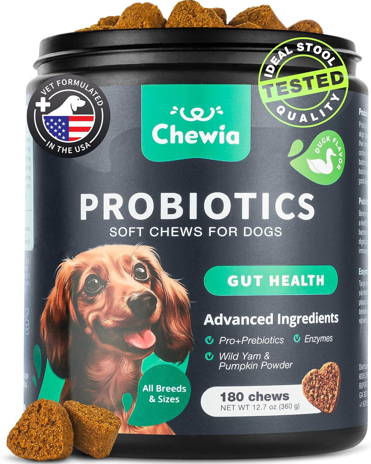 Probiotics for Dogs Gut Health, Digestion, Immunity, Yeast Balance, Itchy Skin, Allergies Support
