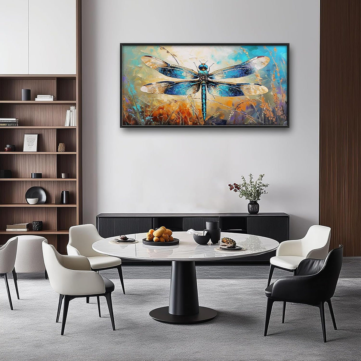 Quorin Dragonfly Large Wall Art Abstract Dragonfly Pictures Wall Decor Colorful Canvas Print