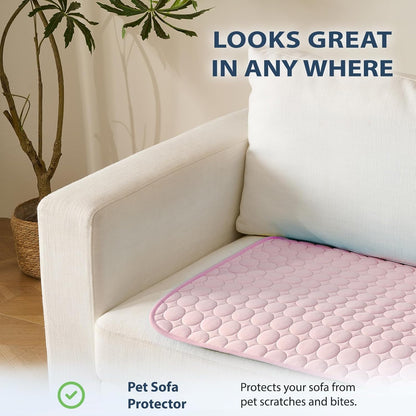 MICROCOSMOS Summer Cooling Mat & Sleeping Pad- Water Absorption Top, EZ Clean, Easy Carry