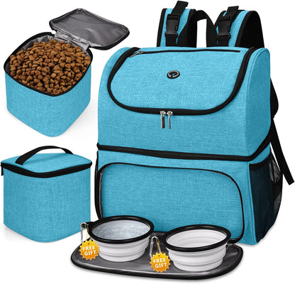 BAGLHER Pet Travel Bag, Double-Layer Pet Supplies Backpack (for All Pet Travel Supplies), Pet