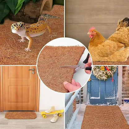 10Pcs Reptile Substrate Mat Carpet Chicken Nest Mat 30 * 30cm Natural Coconut Fiber Pet Mat