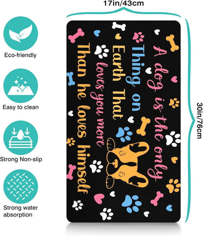 Pet Feeding Mat for Floors Waterproof Dog Mat for Food and Water Absorbent Quick Dry Non Slip mat
