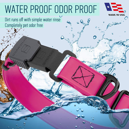 Dogline Biothane Waterproof Dog Collar with Herm Sprenger Black Stainless Steel Quick Release