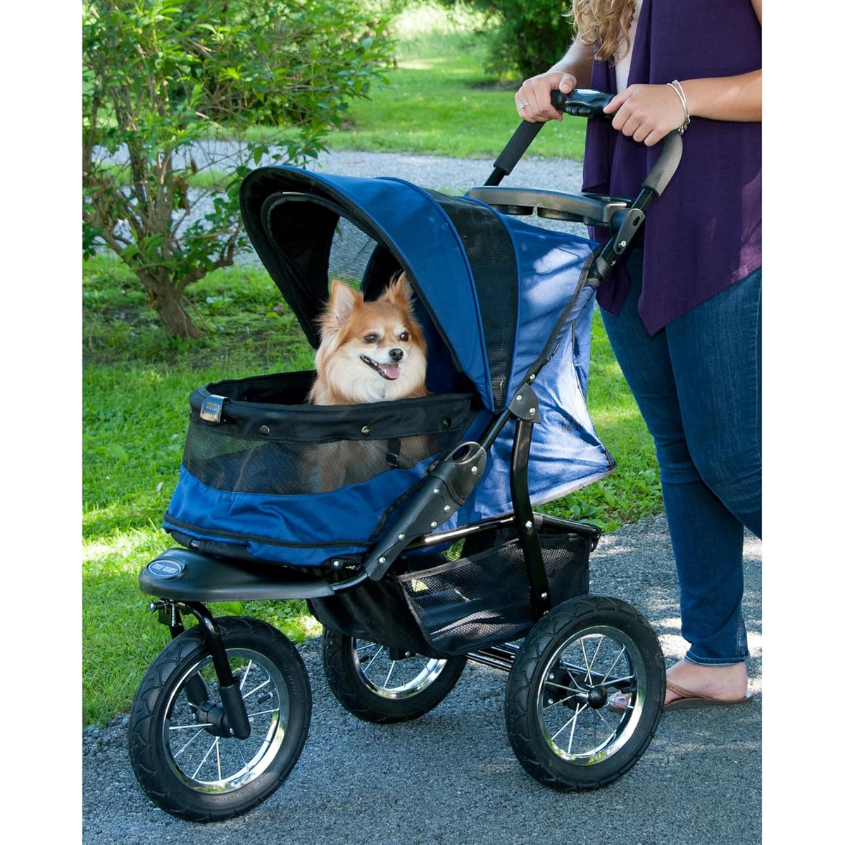 Pet Gear No-Zip Jogger Pet Stroller for Cats/Dogs, Zipperless Entry, Airless Tires, Easy One-Hand