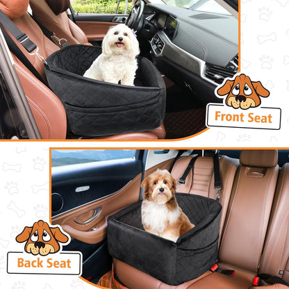 Dog Car Seat for Small Medium Dogs,Detachable Washable Dog Booster Seat Under 30lbs, Pet Car Seat