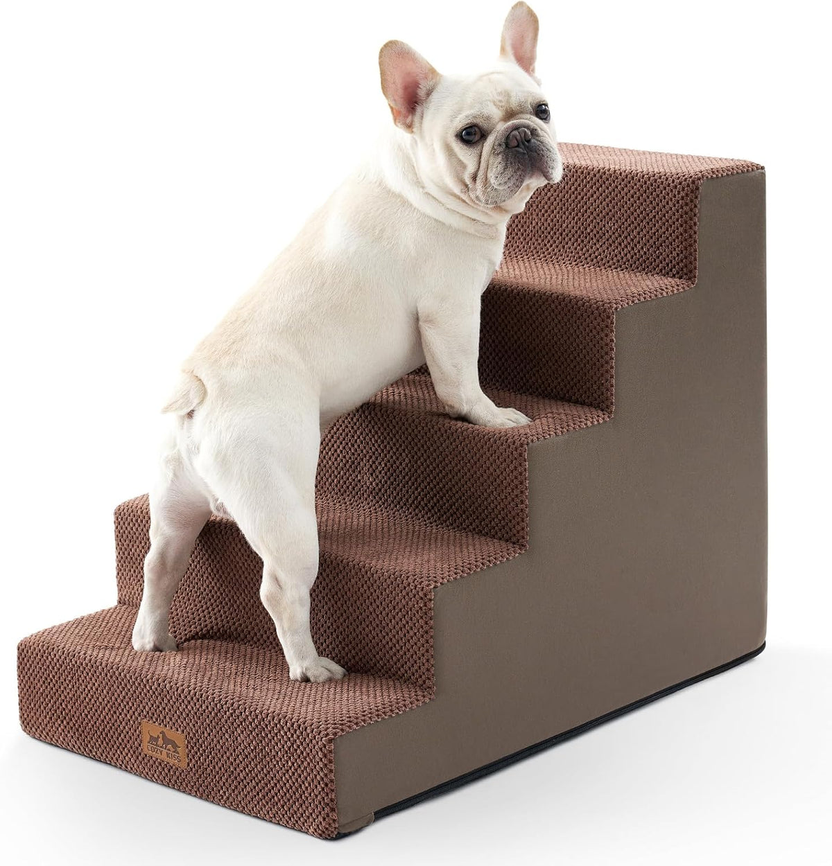 Dog Stairs for Small Dogs, 5 Tier Wider Pet Stairs for High Beds, 23.6" H Non-Slip Dog Steps for