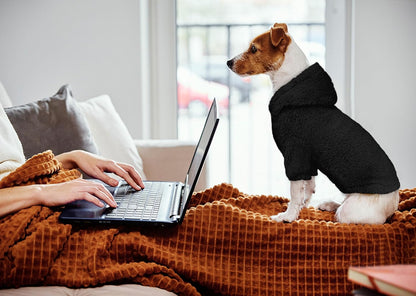 Fuzzy Dog Sweaters for Small Dogs Dog Hoodie Pet Clothes Warm Soft Cozy Coats Hooded Sweatshirt
