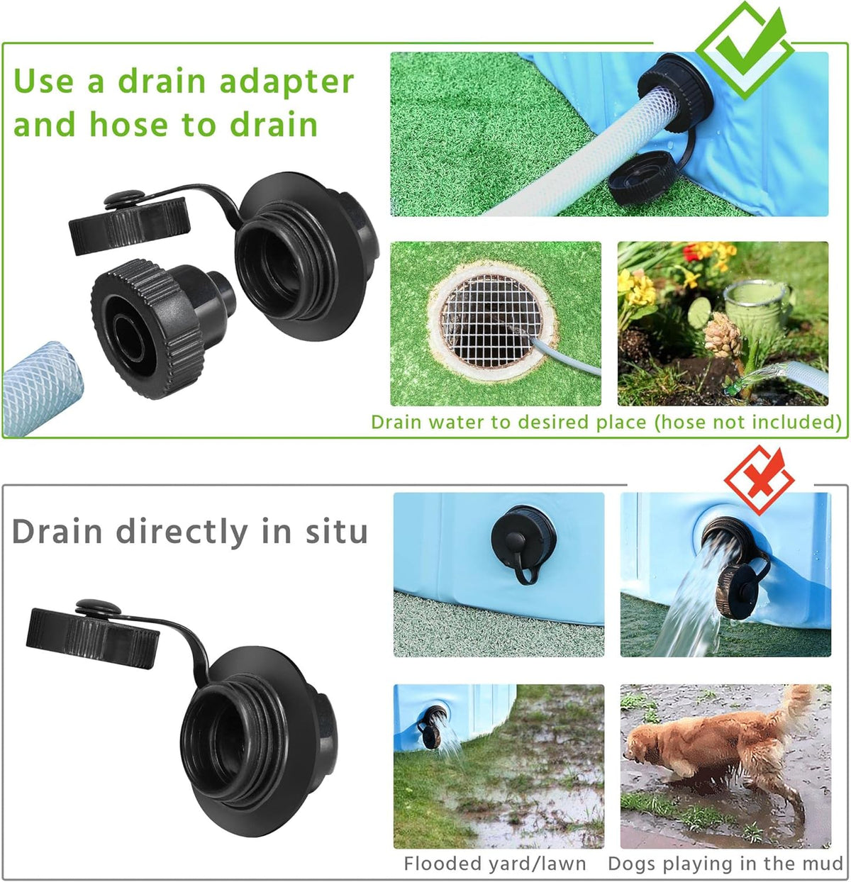 Yaheetech Foldable Dog Pools 63 x 12 Inches Collapsible Hard Plastic Pets Swimming Pool Portable