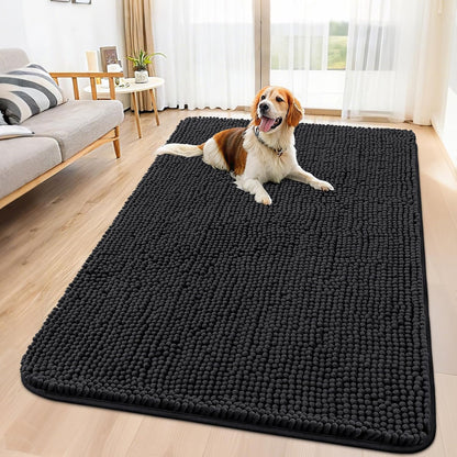 Smiry Dog Door Mat for Muddy Paws 59x35, Absorbs Moisture and Dirt Doormat, Non-Slip Washable Quick