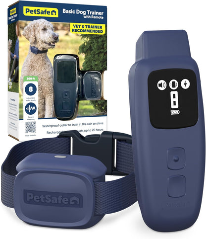 PetSafe Basic Dog Trainer with Remote – Waterproof Training Collar – 300 ft Range – Tone, Vibration