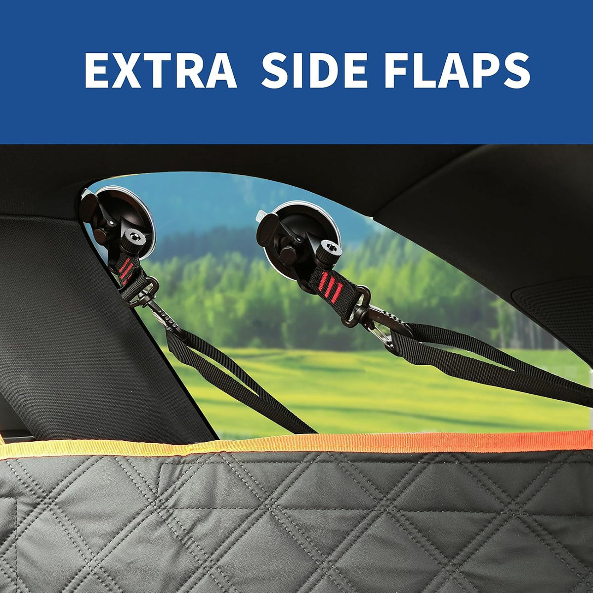SUV Cargo Liner for Dogs, PU Leather Waterproof Pet Trunk Cargo Cover Dog Seat Mat for SUVs Sedans