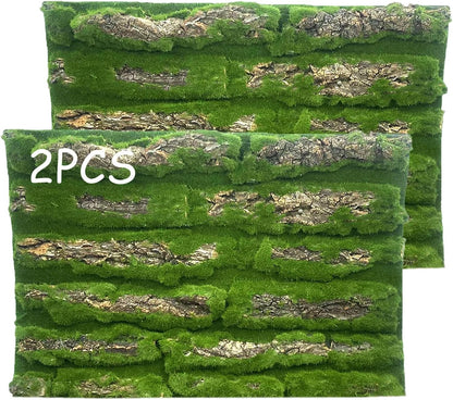 kathson Reptile Cork Terrarium Background Decor,Habitat Fitting Bark Backdrop Wall Artificial Moss