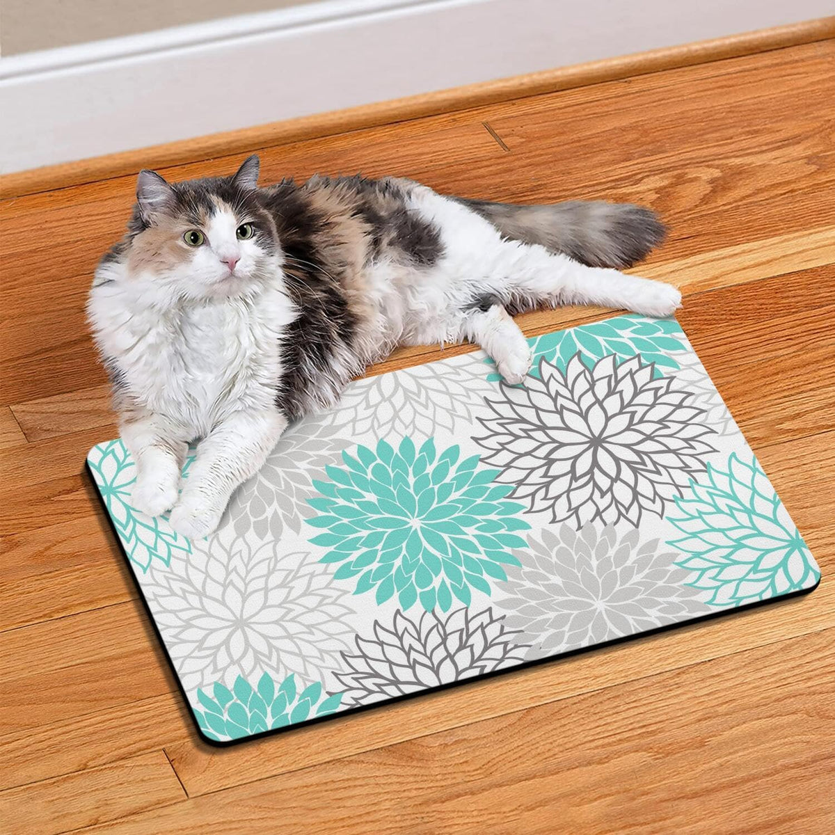 Pet Feeding Mat for Floors Waterproof Dog Mat for Food and Water Absorbent Quick Dry Non Slip mat