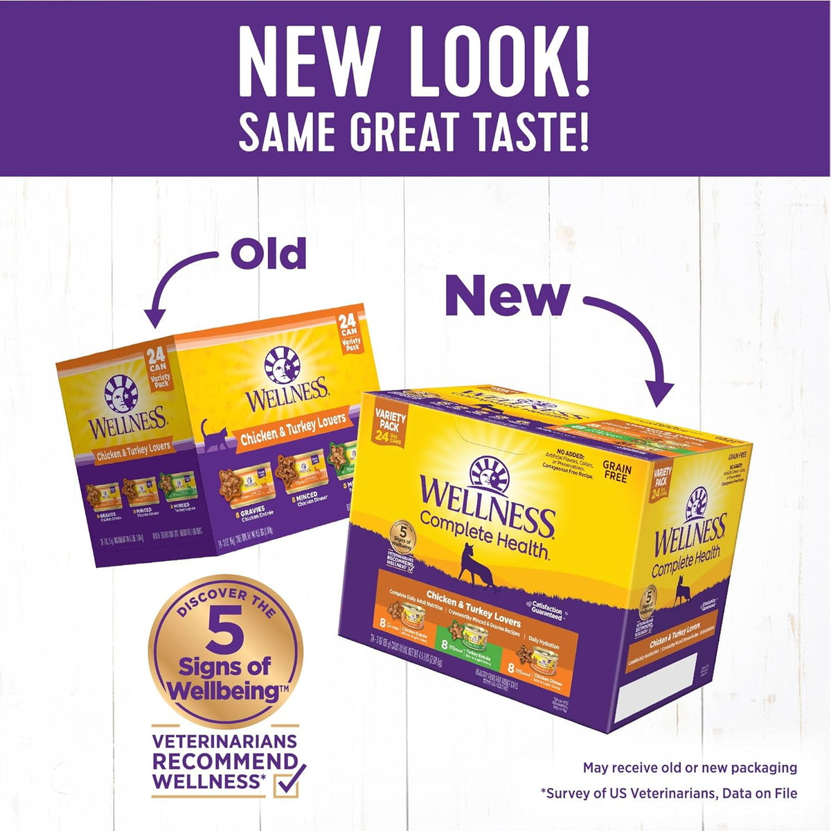 Wellness Complete Health Gravy & Minced Adult Wet Cat Food, Natural, Protein-Rich, Grain-Free, 3