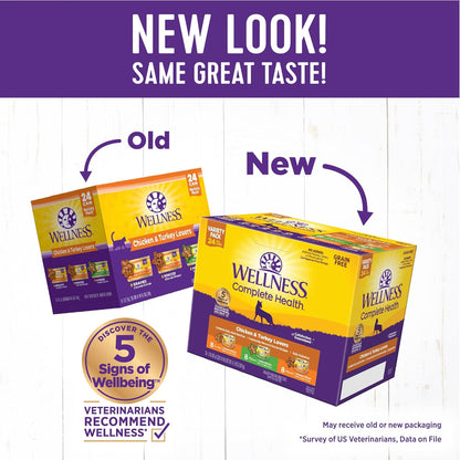 Wellness Complete Health Gravy & Minced Adult Wet Cat Food, Natural, Protein-Rich, Grain-Free, 3