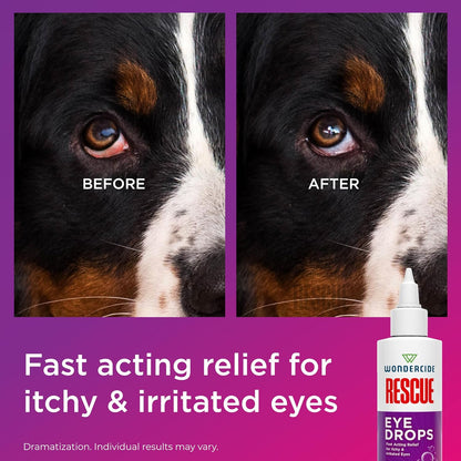 Wondercide Rescue - Eye Drops and Wash for Pets - Relief for Dogs and Cats from Allergies, Itchy