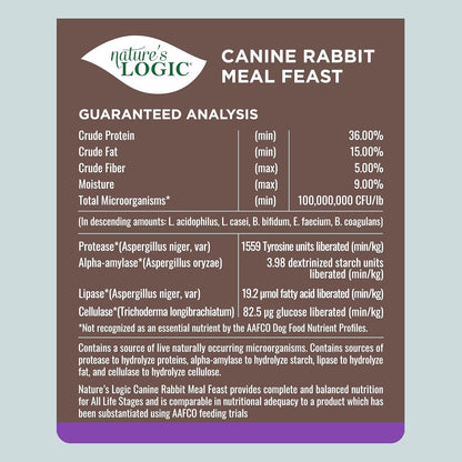 NATURE'S LOGIC Dry Dog Food - 100% Natural - No Synthetics - for All Ages, Sizes, Breeds - Free