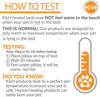 K&H Pet Products Heated Cat Bed for Large Cats, Thermo-Kitty Mod Dream Pod Heated Cat Cave Tent