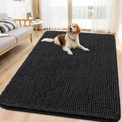 Smiry Dog Door Mat for Muddy Paws 71x46, Absorbs Moisture and Dirt Doormat, Non-Slip Washable Quick