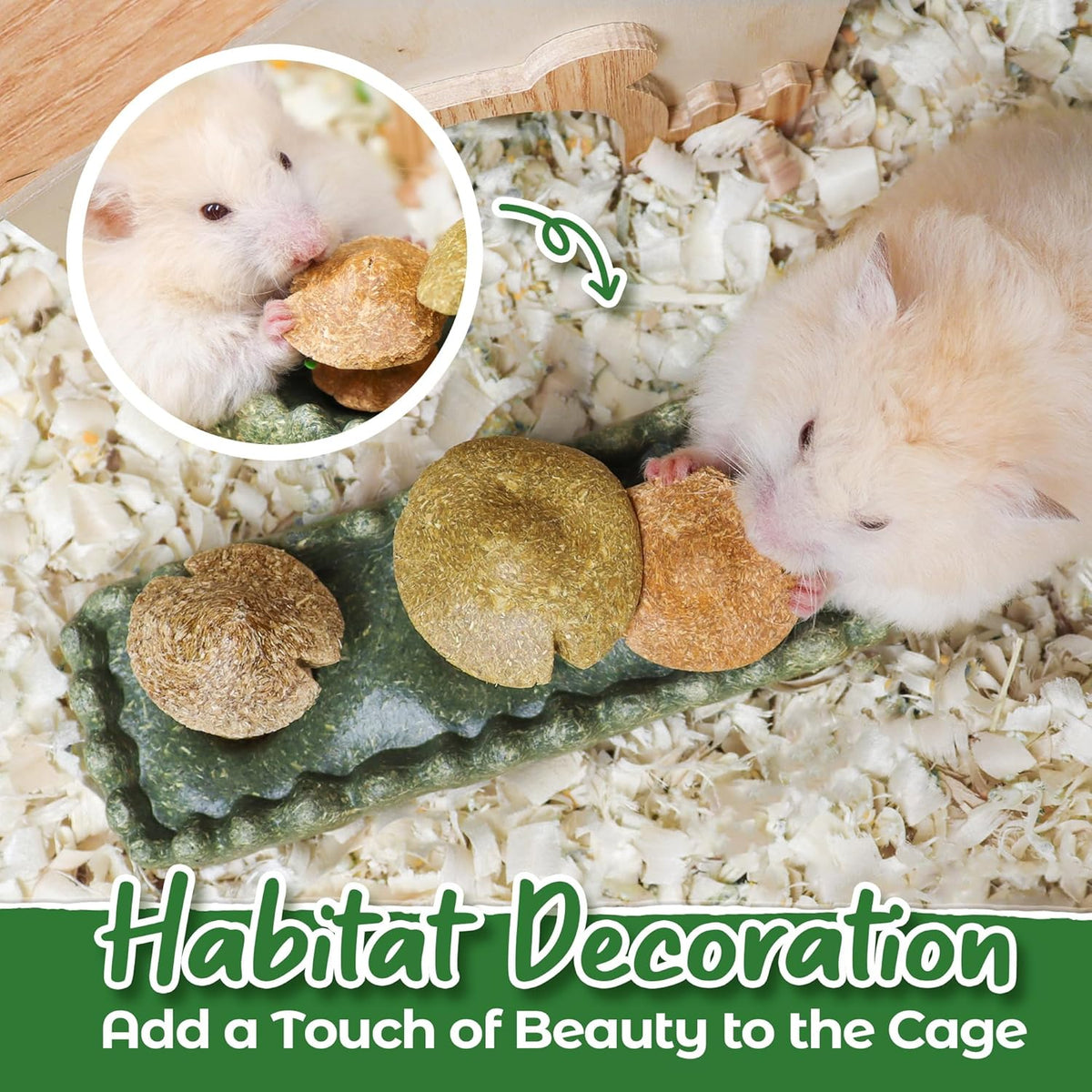 TEEWY 4PCS Guinea Pig Chew Toys, Prevent Teeth Overgrowth, Natural Vegetables and Timothy Grass