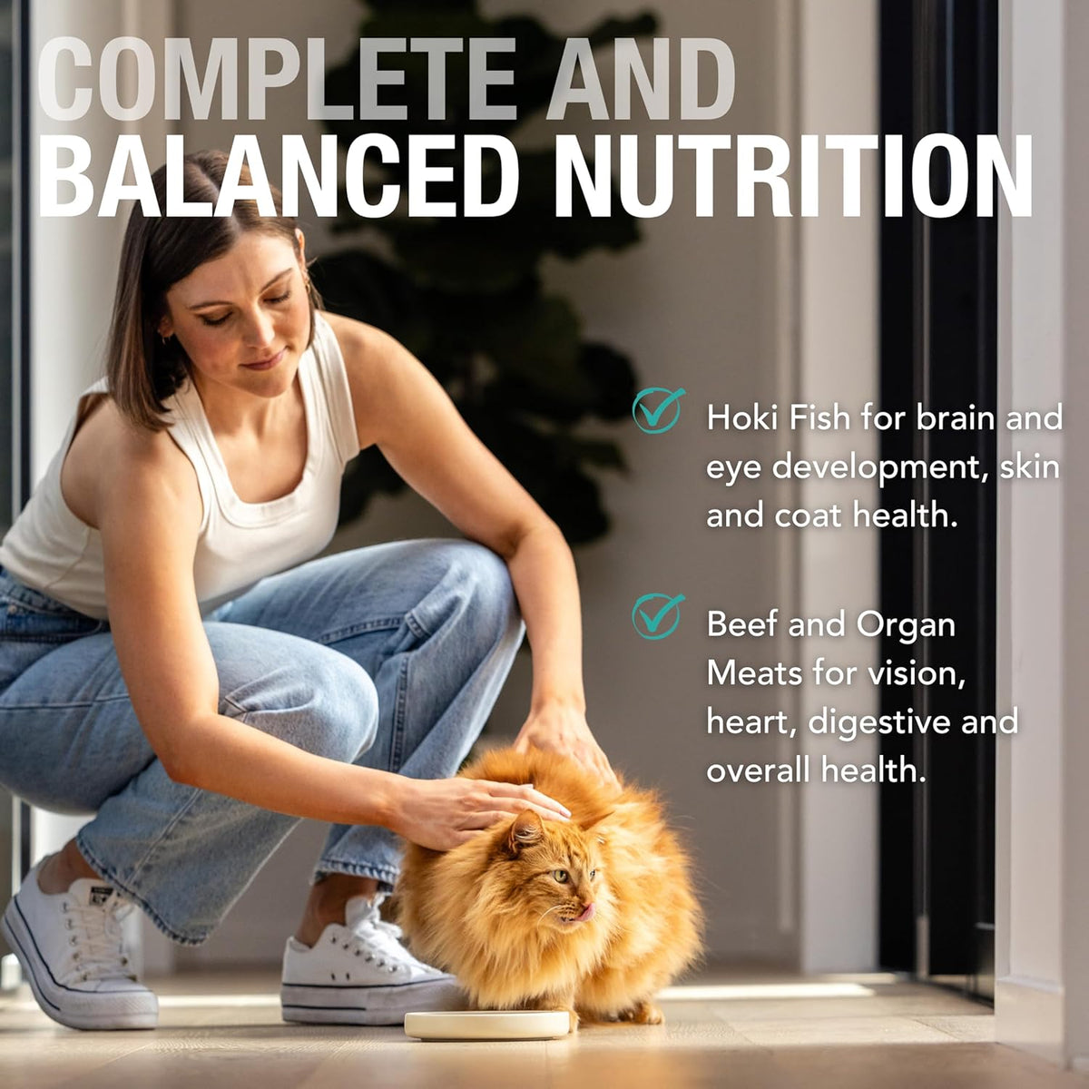 Feline Natural Wet Cat Food Pouch - Hoki & Beef Feast, Grain-Free, Grass-Fed & Sustainably Sourced