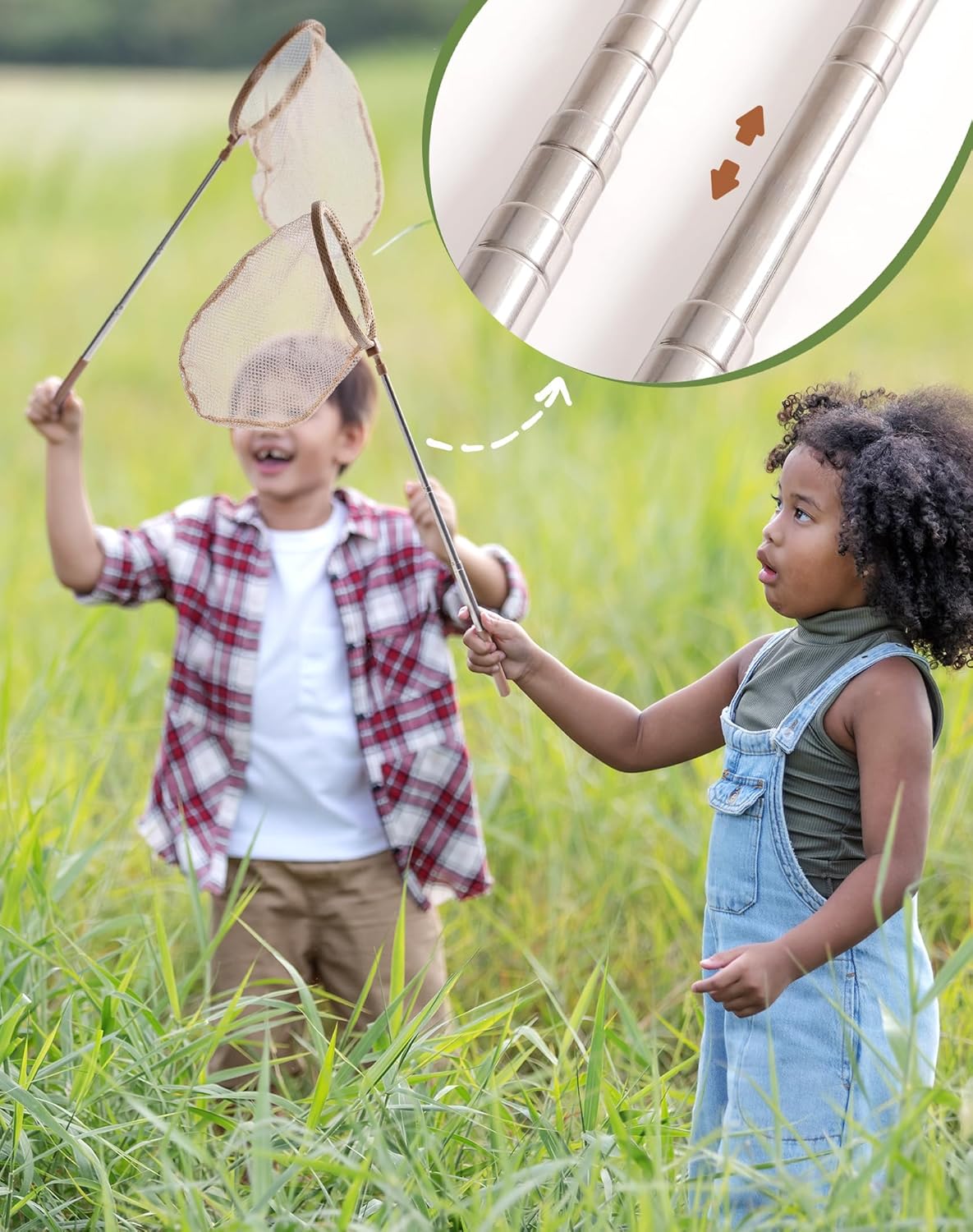 ROBUD Dual Kids Explorer Kit, Bug Catcher Kit with Bags Kit, Green Outdoor Exploration Set for