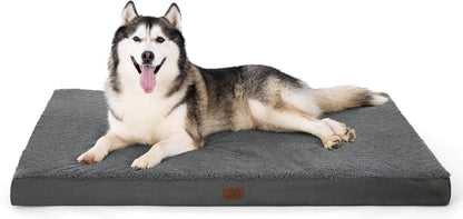 Bedsure XXL Dog Bed for Large Dogs - Orthopedic Flat Giant Pet Beds with Removable Washable Cover