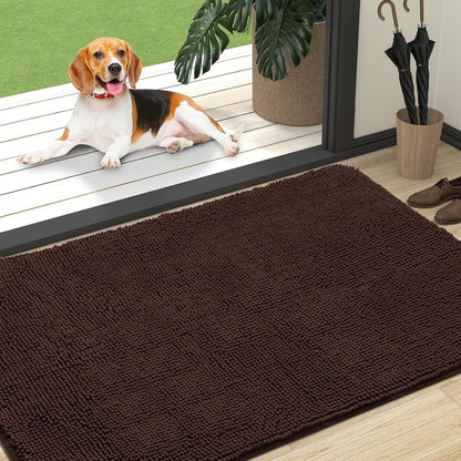 OLANLY Dog Door Mat for Muddy Paws 47x32, Absorbs Moisture and Dirt, Absorbent Non-Slip Washable