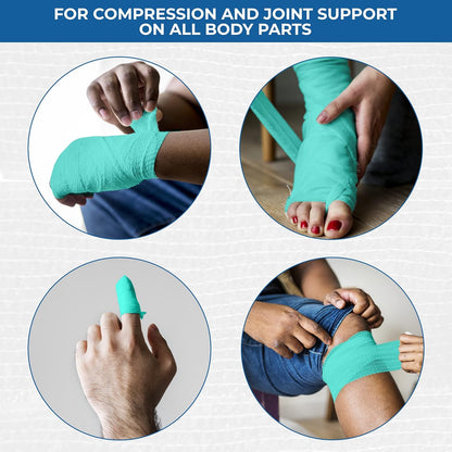 Self Adhesive Bandage Wrap - Pack of 12 Assorted Colors, Non-Woven, Breathable & Water-Resistant