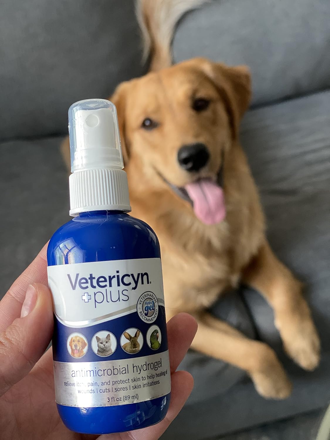 Vetericyn Plus Dog Wound Care Hydrogel Spray | Healing Aid and Wound Protectant, Sprayable Gel to
