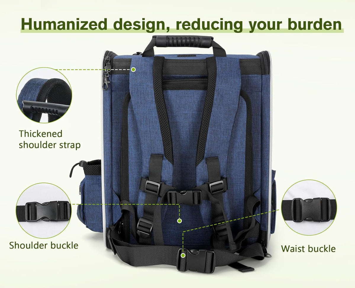 Pecute Pet Carrier Backpack, Cat Backpack Carrier, Expandable with Breathable Mesh for Small Dogs
