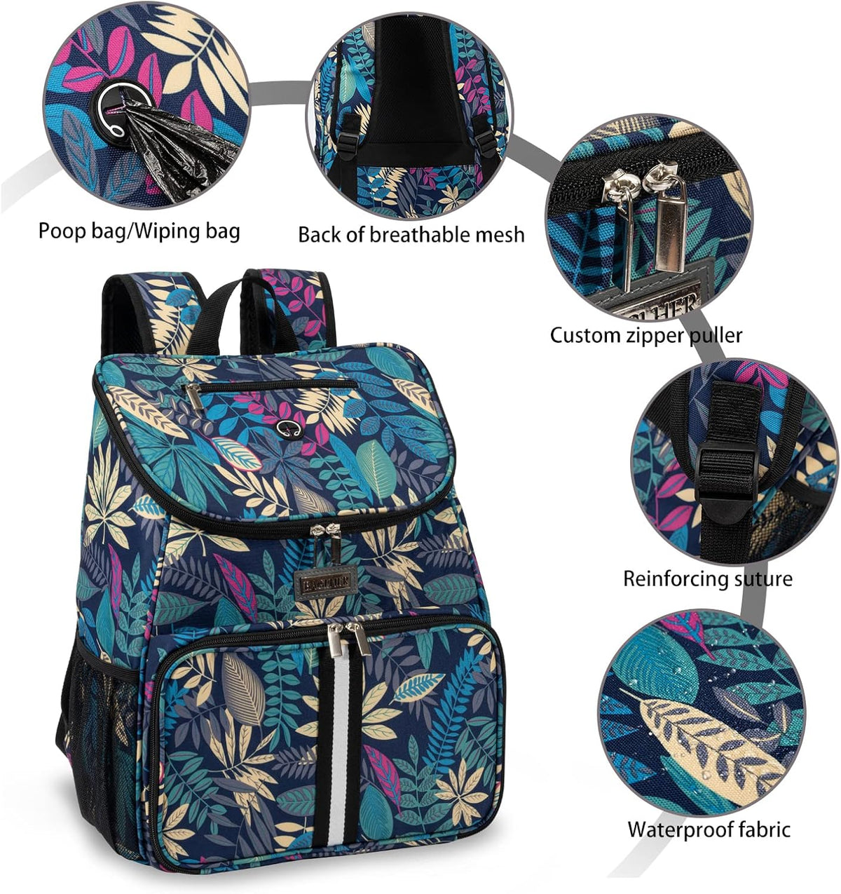 BAGLHER丨Dog Travel Bag, Airline Approved Pet Supplies Backpack, Dog Travel Backpack with 2 Silicone