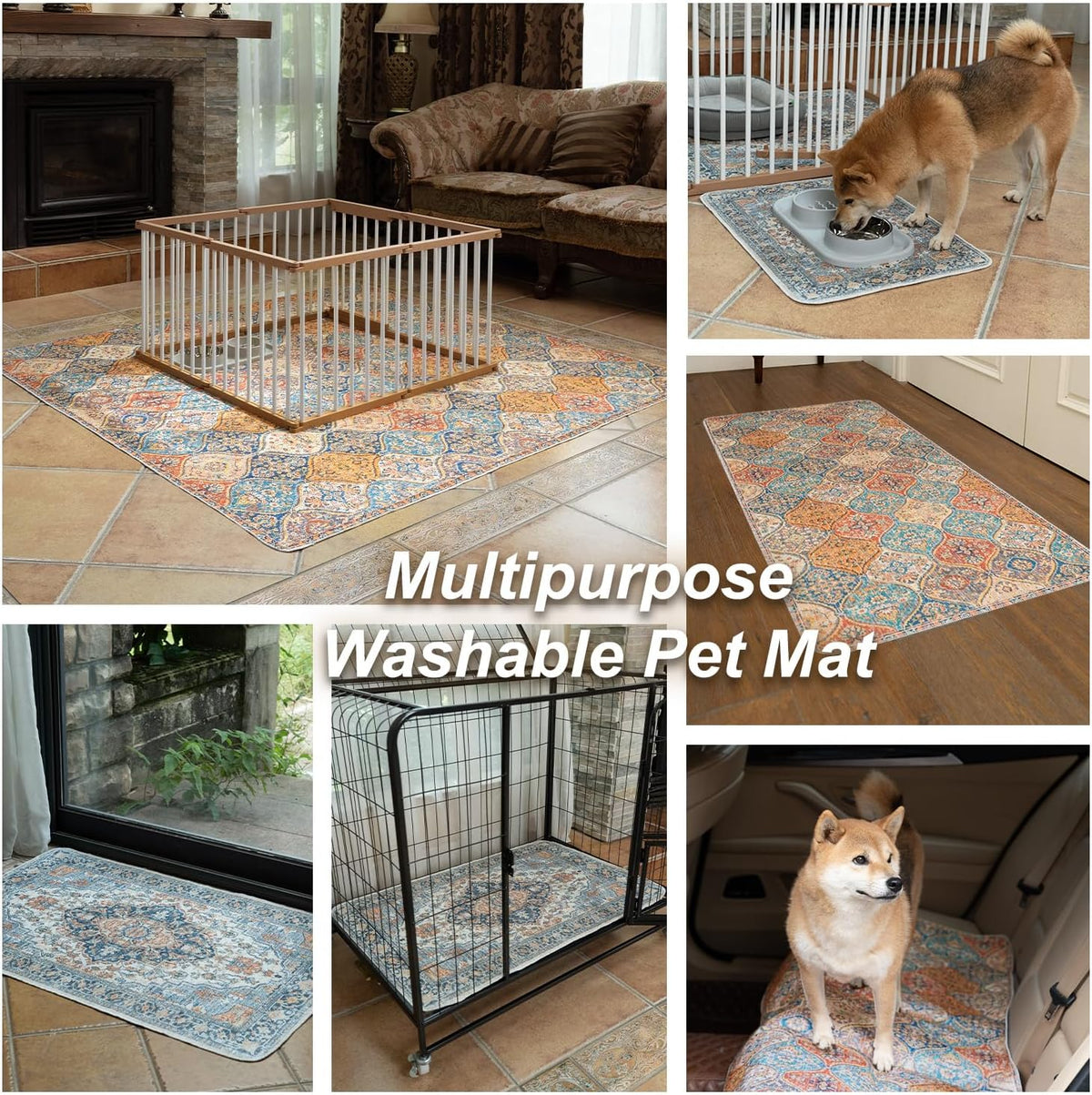 nunubaby Washable Pee Pads for Dogs, Stylish, Non-Slip and Leak-Proof Pee Pads. Reusable Potty Pads